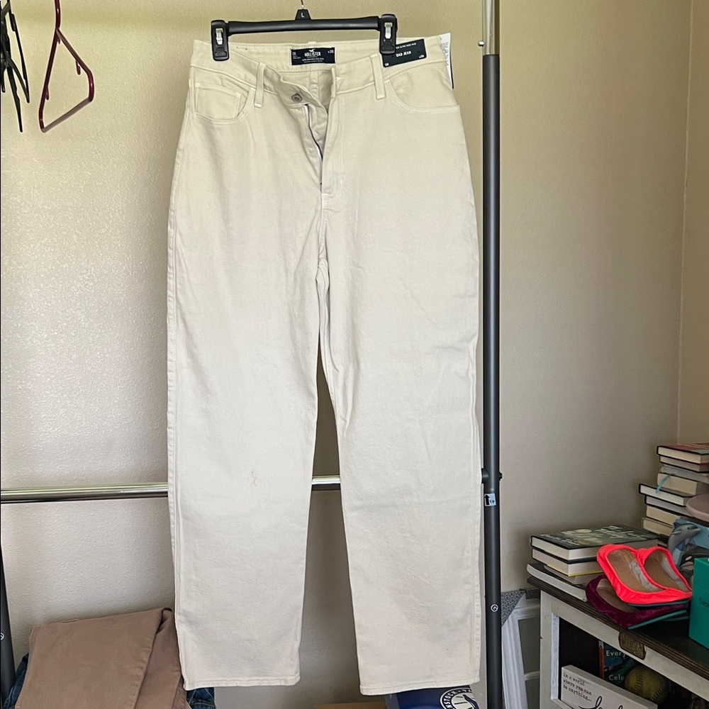 Hollister Cream Flare & Wide Leg Jeans